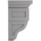 Ekena Millwork 4"W x 4 3/4"D x 8"H Small Reyes Wood Vintage Decor Corbel, Pebble Grey CORWD04X04X08RYPG - alternate 2